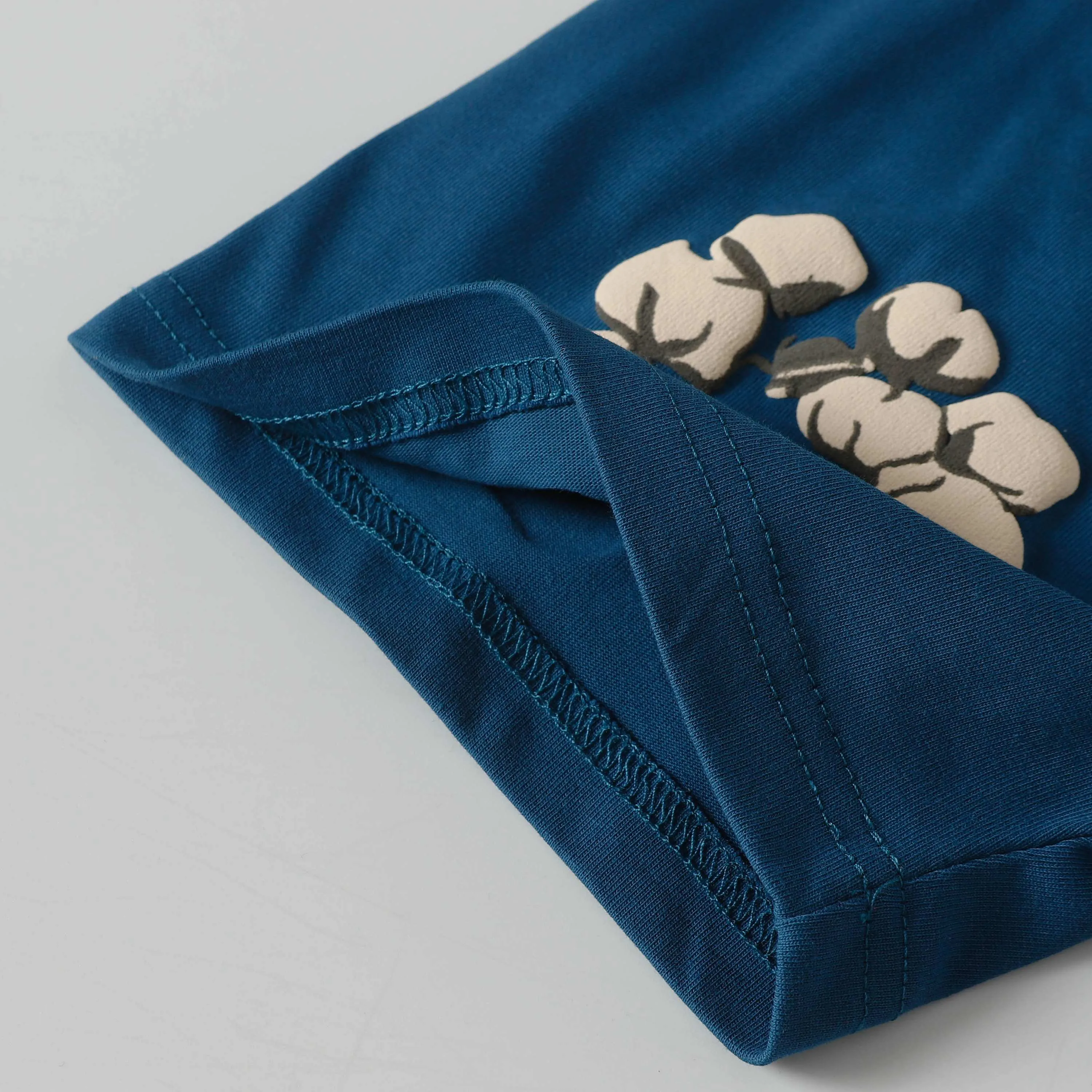 8201# 8 color set DENIM TEARS Kapok European and American fashion brand high quality foam flocking printed short sleeves Color Black Yellow Green Yellow Gray Royal Blue Pink Peacock Blue Size S-XL